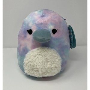 Squishmallows Watercolor Tie-Dye Mitch Platypus 8" Plush Pink Purple Blue 2022